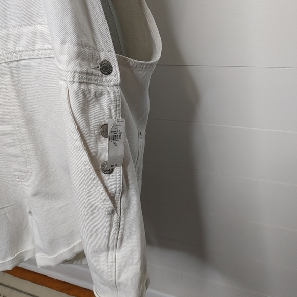 OLD Navy White Denim Shortalls Size XXL - Picture 5 of 15